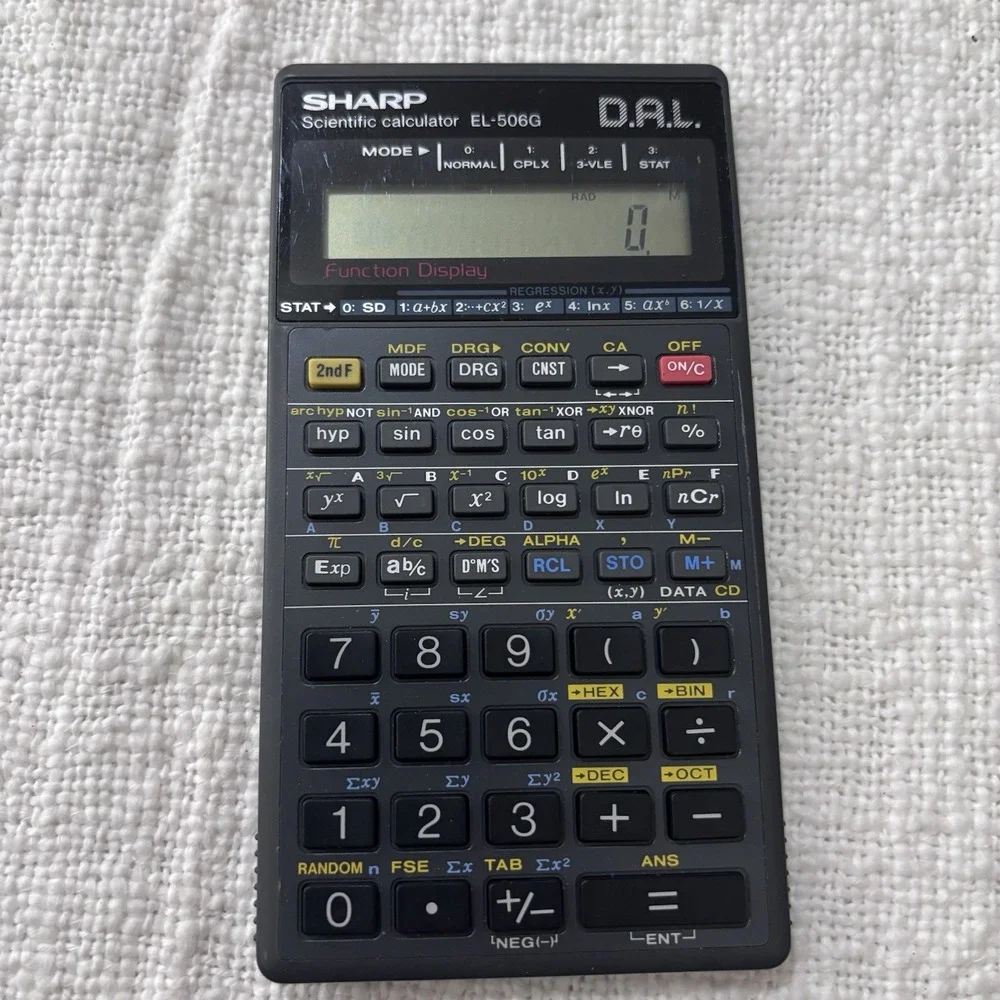 Sharp EL-506G Scientific Calculator with Function Display and‎ Manual Case